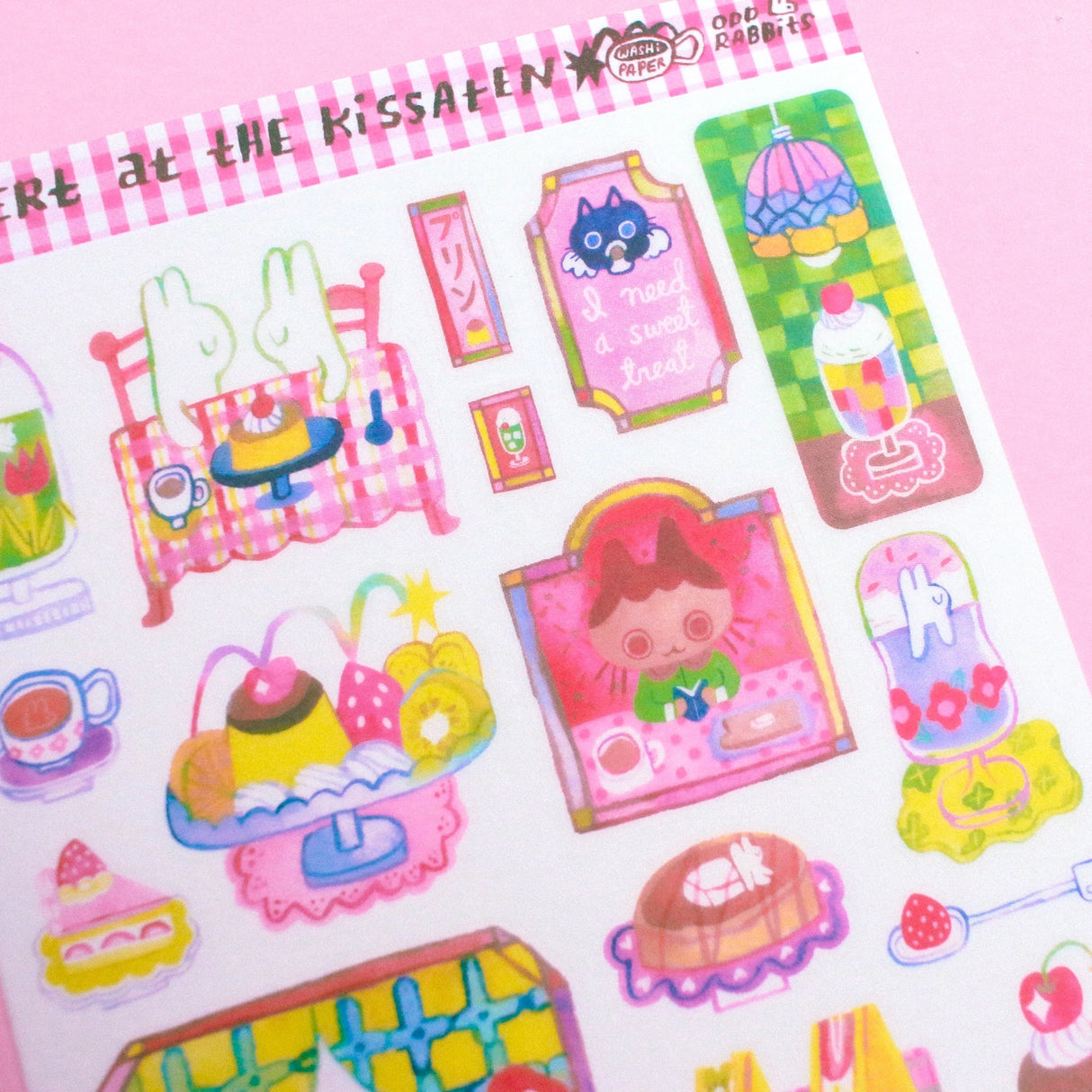 A6 Washi Sticker Sheet. The material of the sticker sheet is a thin washi paper that is great for journaling!

Should not be placed in areas of heavy wear (phone cases, laptops, water bottles, etc).

Great for journaling or decorating flat spaces!