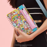 The Oliver Notebook comes with a convenient vegan-leather pocket that securely holds two pens or pencils, and the wide elastic band can be used as a page marker. The hardcover format with wire-o binding provides writing support while allowing the 100 gsm pages to lie flat. Available in a selection of whimsical covers, the Oliver Notebook with Pen Pocket is designed to make journaling both fun and convenient for your on-the-go lifestyle.