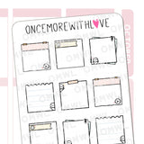 Once More With Love - M1402 Mini Note Pages Sticker Sheet

Here are some functional mini note pages for you to use in your planners!