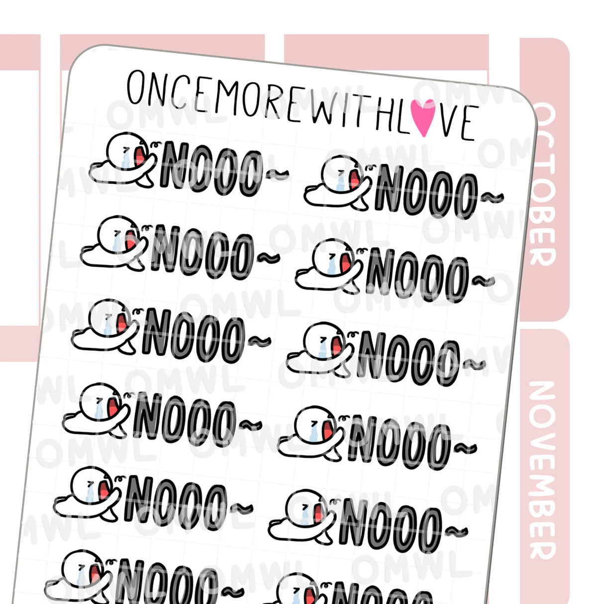 Once More With Love - M1482 Dramatic Nooo Sticker Sheet

Nooooooooo! I have no idea when you will need this sticker... but sometimes I feel exactly like this munchkin.