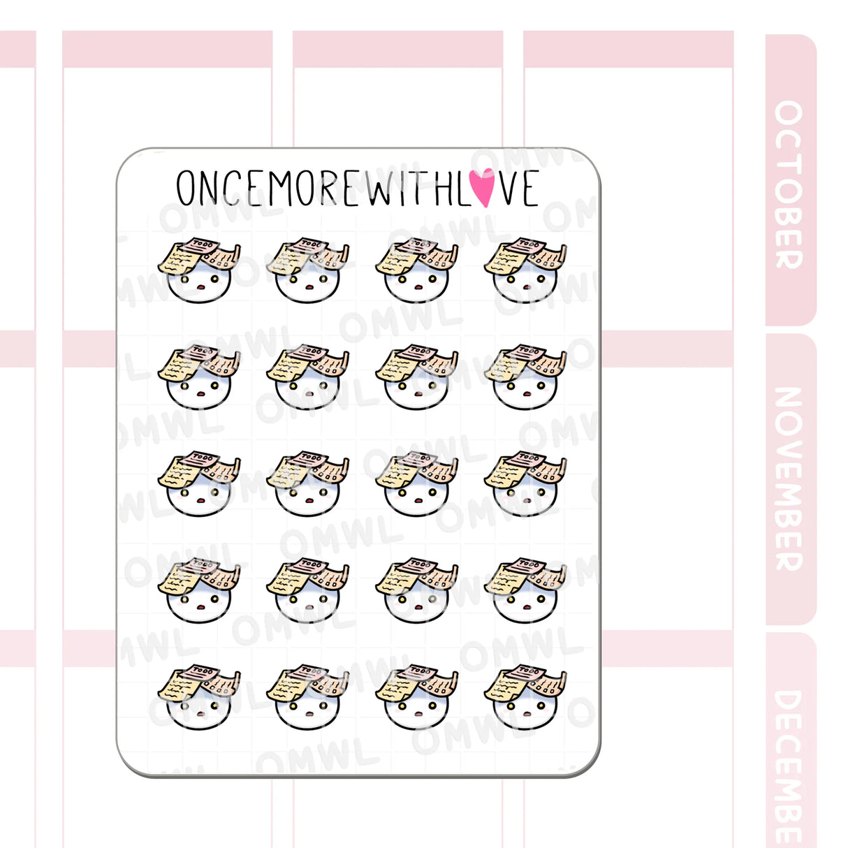 Once More With Love - M1529 Overwhelmed By To Do Lists Sticker Sheet

A gazillion sticky notes still can't cover everything I need to do... Ahhhh!