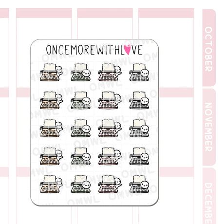 Once More With Love - M1538 Typewriter Munchkin Sticker Sheet

Cozy typewriter munchkin stickers perfect for planning, journaling, pen pal, writing sessions, or creative time!