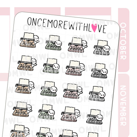 Once More With Love - M1538 Typewriter Munchkin Sticker Sheet

Cozy typewriter munchkin stickers perfect for planning, journaling, pen pal, writing sessions, or creative time!