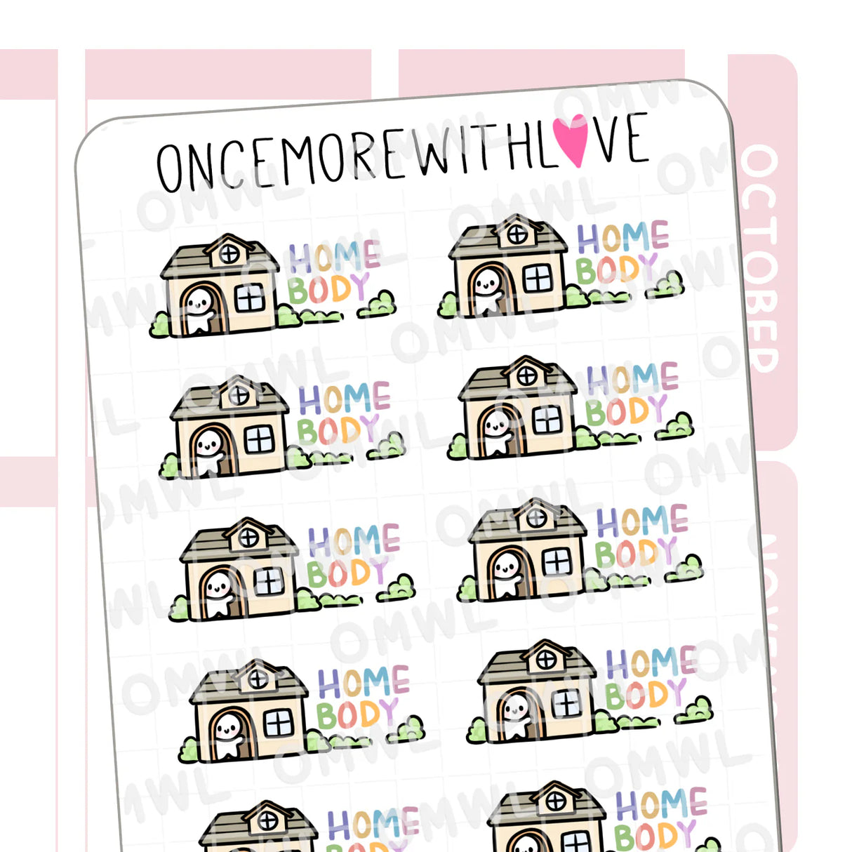 Once More With Love - M1540 Home Body Sticker Sheet

For those cozy stay-at-home days when you just feel like being a home body! I actually wish I had more of these days, just chill at home and do some minor tasks and relax a bit.