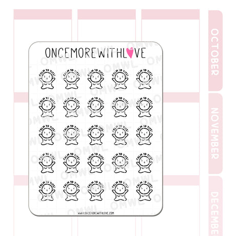 Once More With Love - M1003 Calm Yo Tits Sticker Sheet