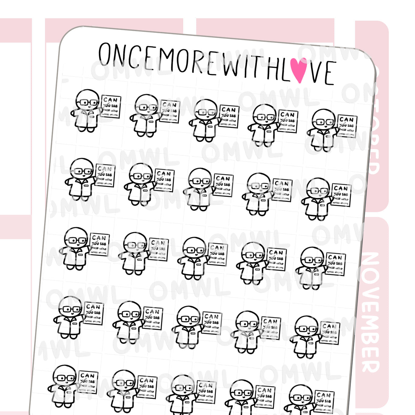 Once More With Love - M1173 Optometrist Eye Exam Sticker