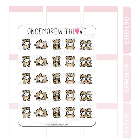Once More With Love - M719 Teddy Bear Sticker Sheet