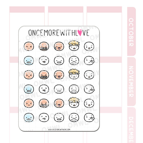 Once More With Love - M729 Munchkin Emojis Pt. 6 Sticker Sheet