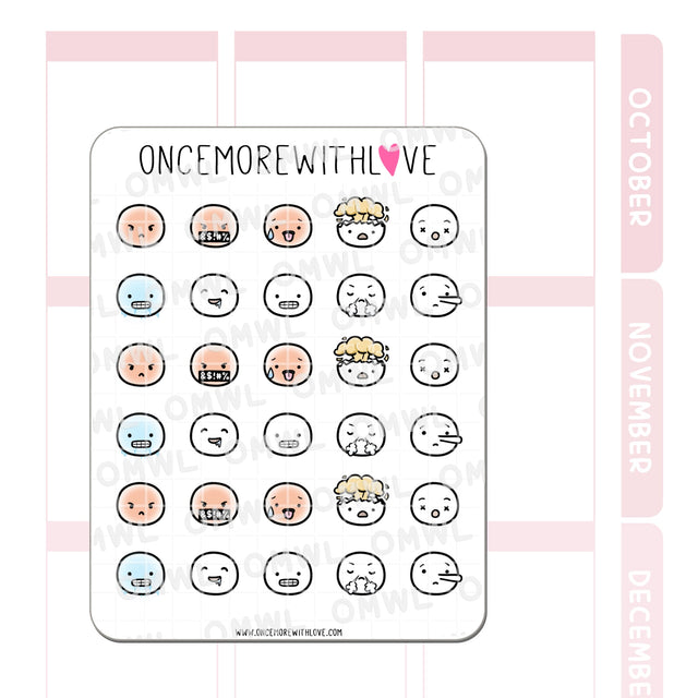 Once More With Love - M729 Munchkin Emojis Pt. 6 Sticker Sheet