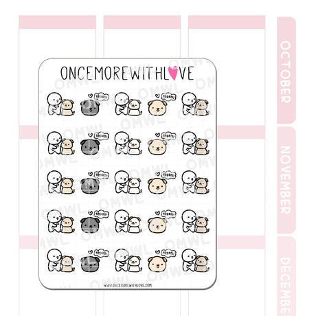 Use treats to train your fur baby or use these stickers to mark when you make or give them special treats! 