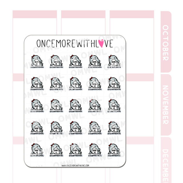 Once More With Love - V144 Seal of Disapproval Sticker Sheet