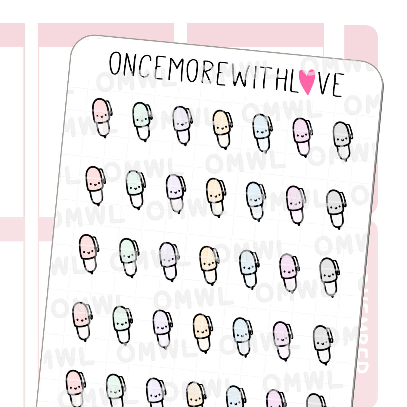 Once More With Love - V218 Pen Doodle Sticker
