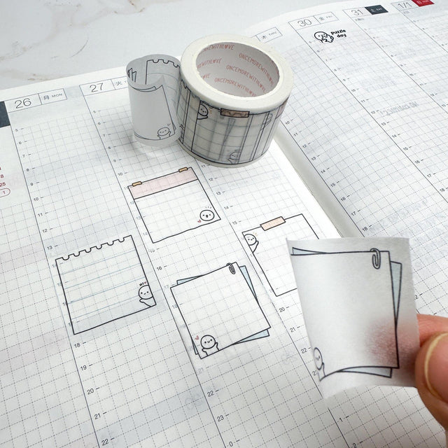 Once More With Love - WASHI 1.3" - Perforated Notes Version 1