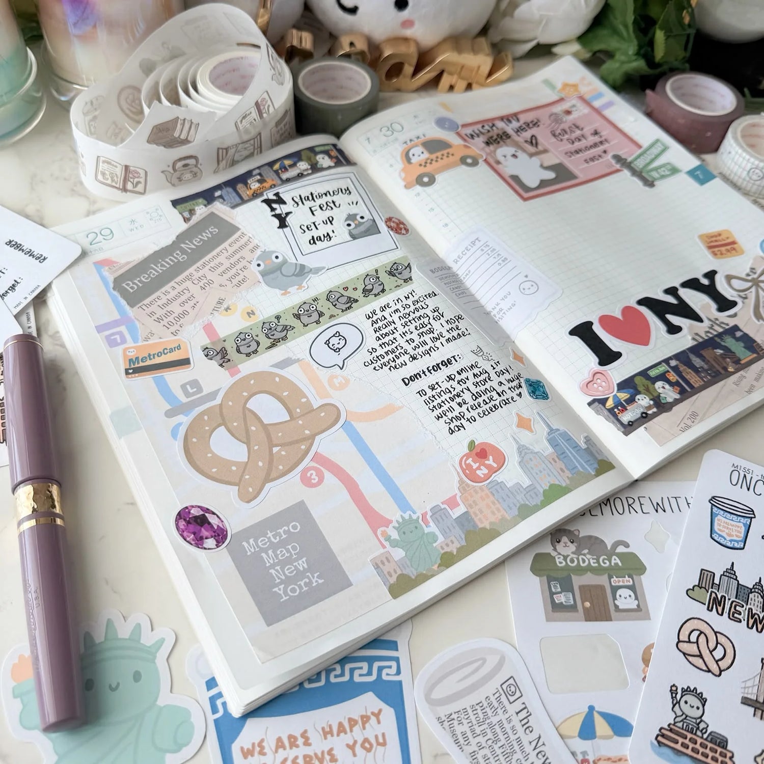 Once More With Love Journaling Kit - New York Moment

Capture the magic, movement, and memory of New York with this charming&nbsp;Once More With Love Journaling Kit – New York Moment. Designed for planners, scrapbookers, and creative journalers, this kit brings together beautifully coordinated ephemera and stickers that celebrate the energy of the city.
