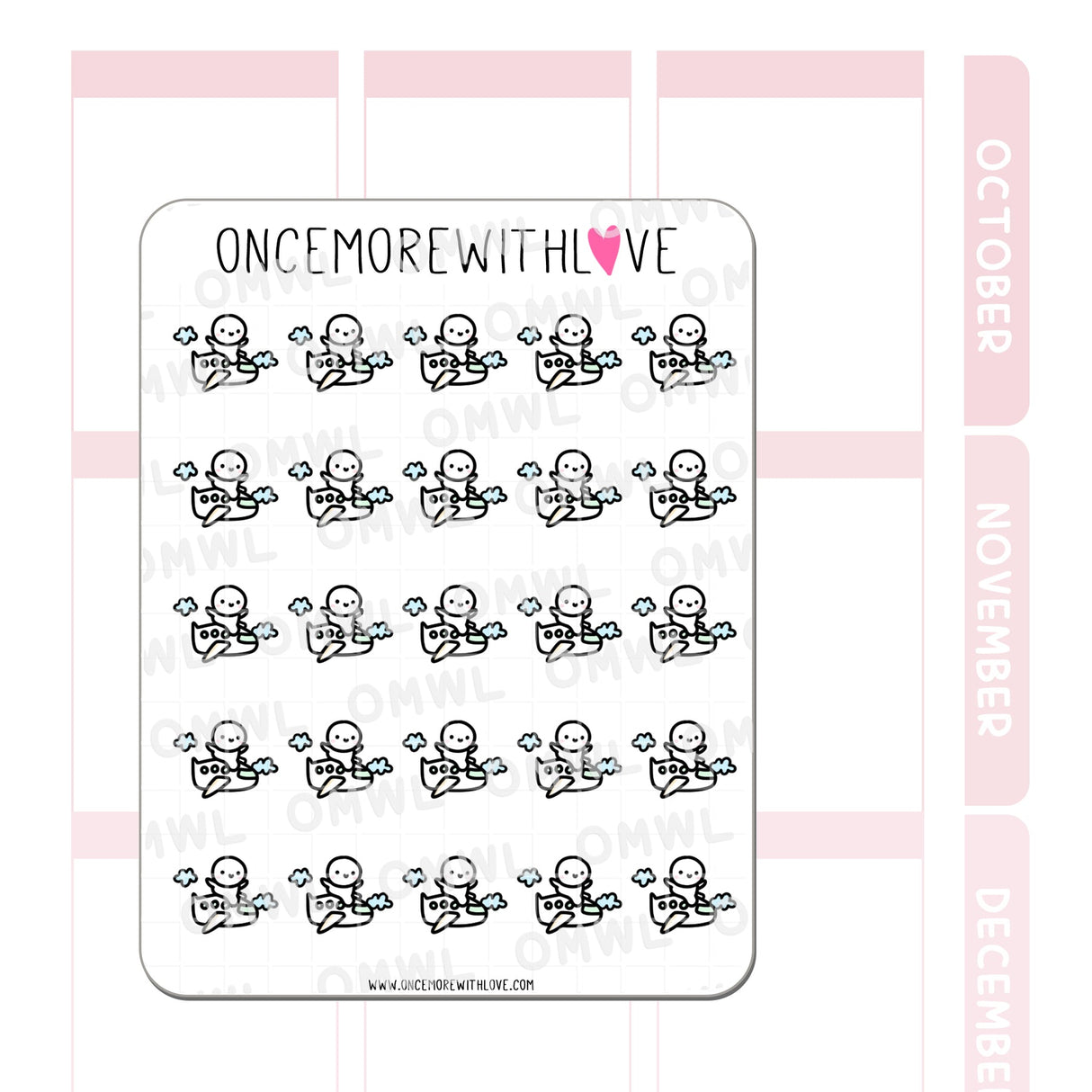 Once More With Love M1059 Airplane Sticker