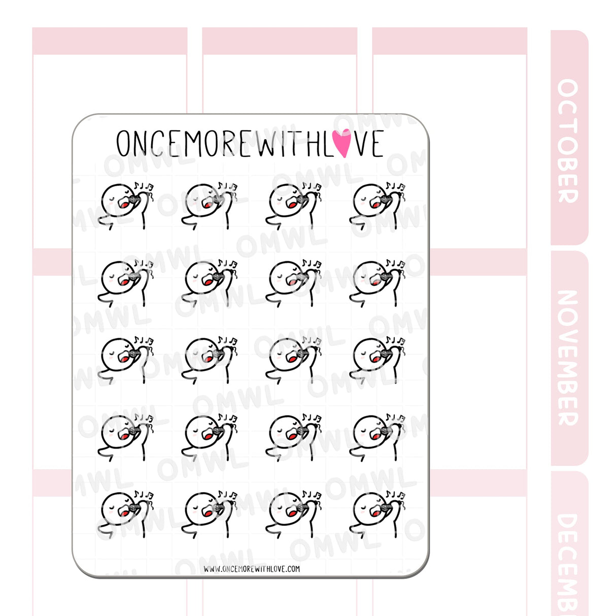 Once More With Love M1075 Karaoke Singing Sticker