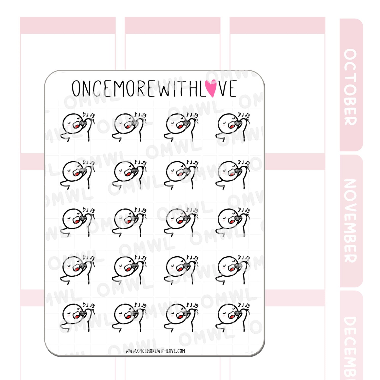 Once More With Love M1075 Karaoke Singing Sticker