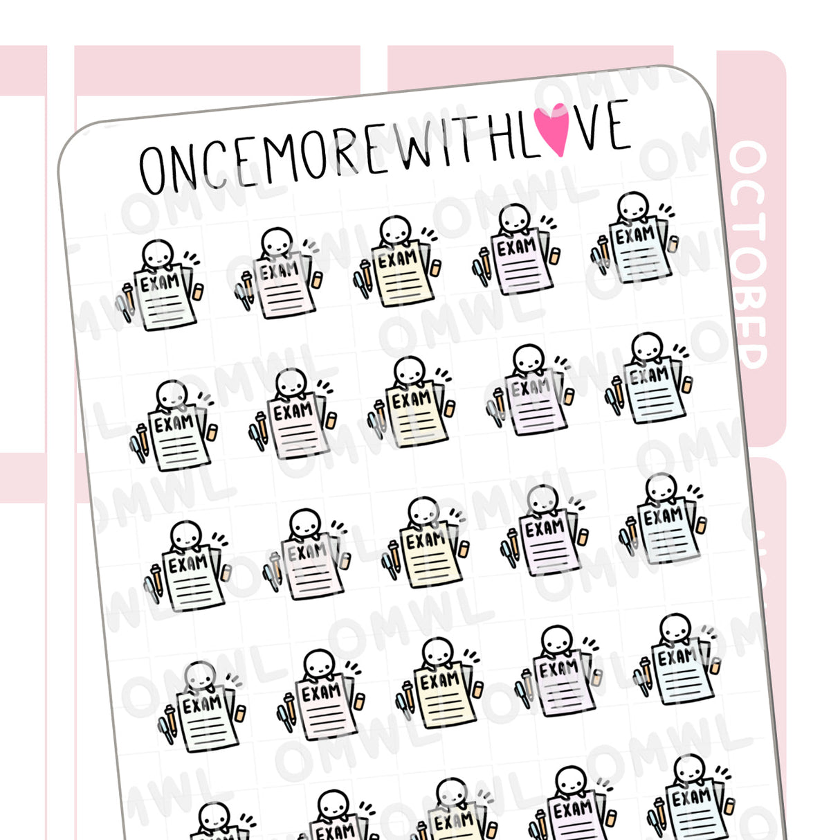 Once More With Love M1110 Exam Sticker