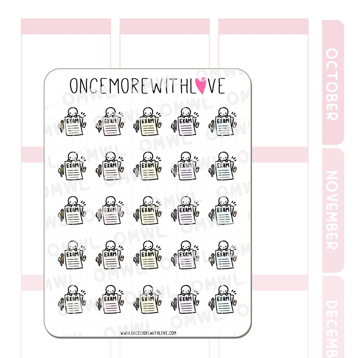 Once More With Love M1110 Exam Sticker