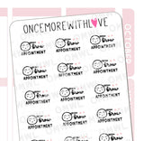 M1117 Brow Appointment Sticker Sheet