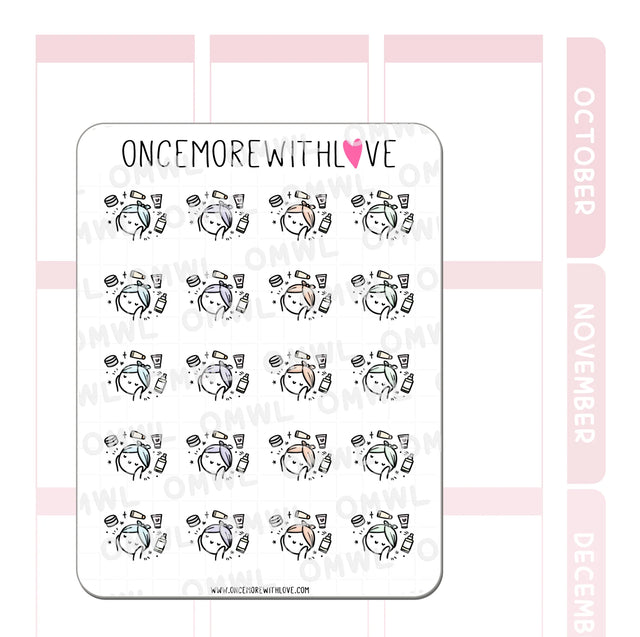 Once More With Love M1141 Skincare Sticker Sheet