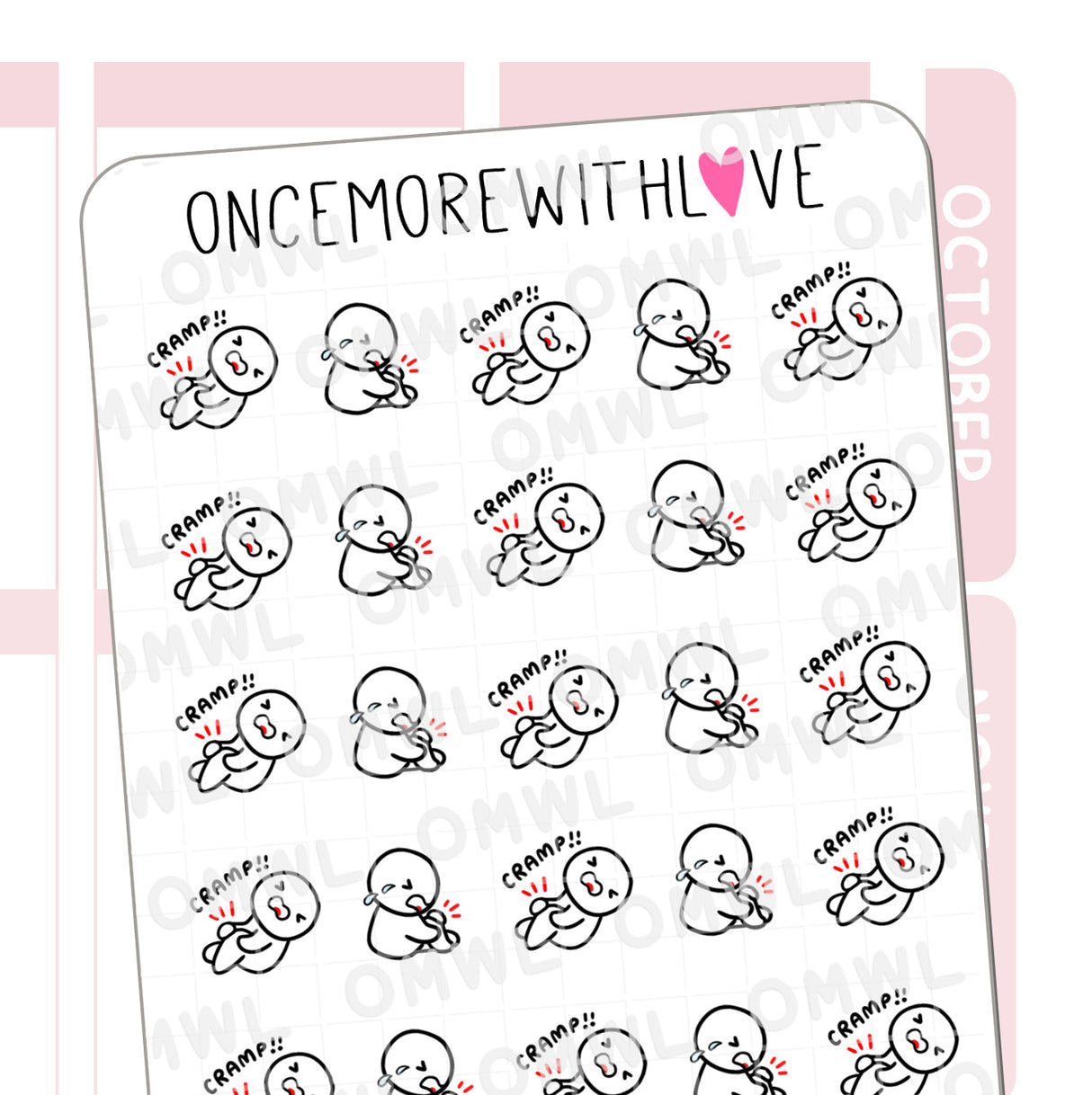 Once More With Love M1143 Leg Cramp Sticker