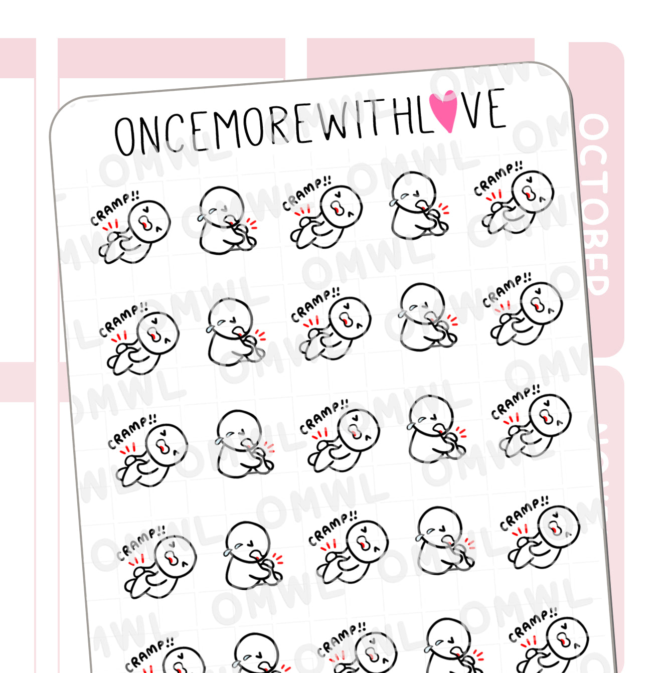 Once More With Love M1143 Leg Cramp Sticker