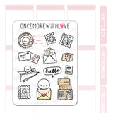 Once More With Love M1343 Happy Mail Large Deco Sticker Sheet