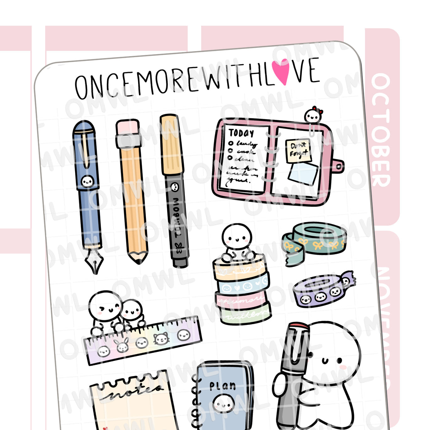 Once More With Love M1344 PlanningLargeDecoSticker