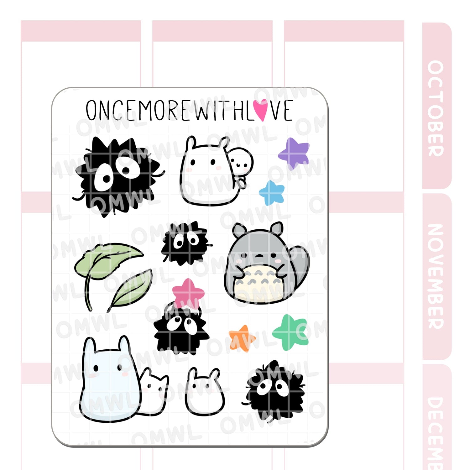 Once More With Love M1345 Soots Large Deco Sticker Sheet
