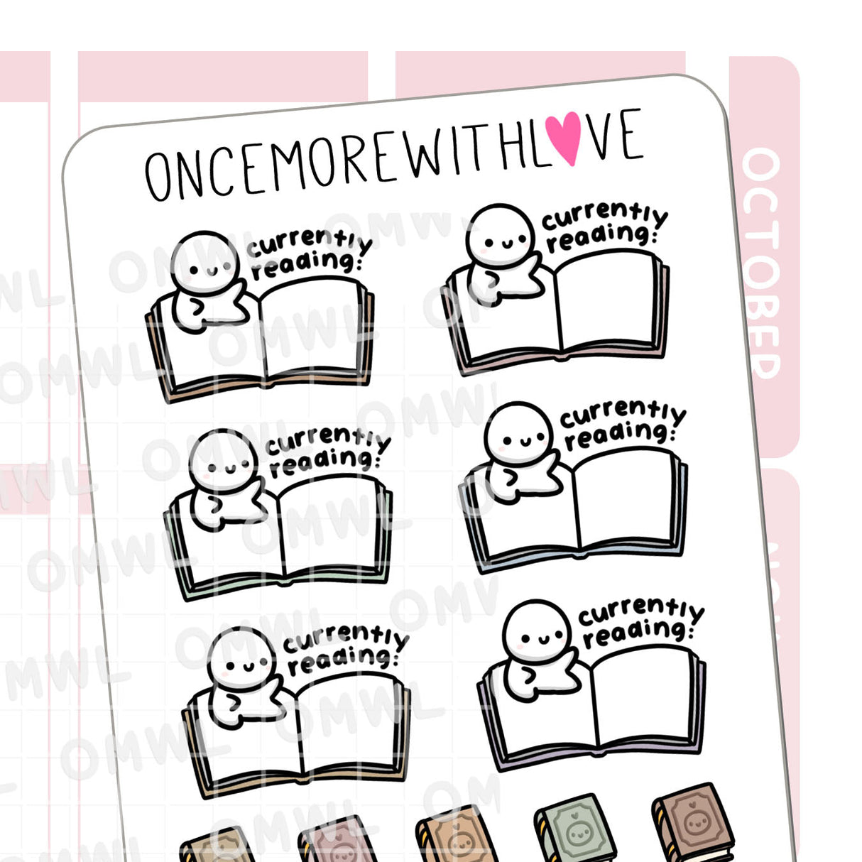 Once More With Love M1361 Currently Reading Sticker