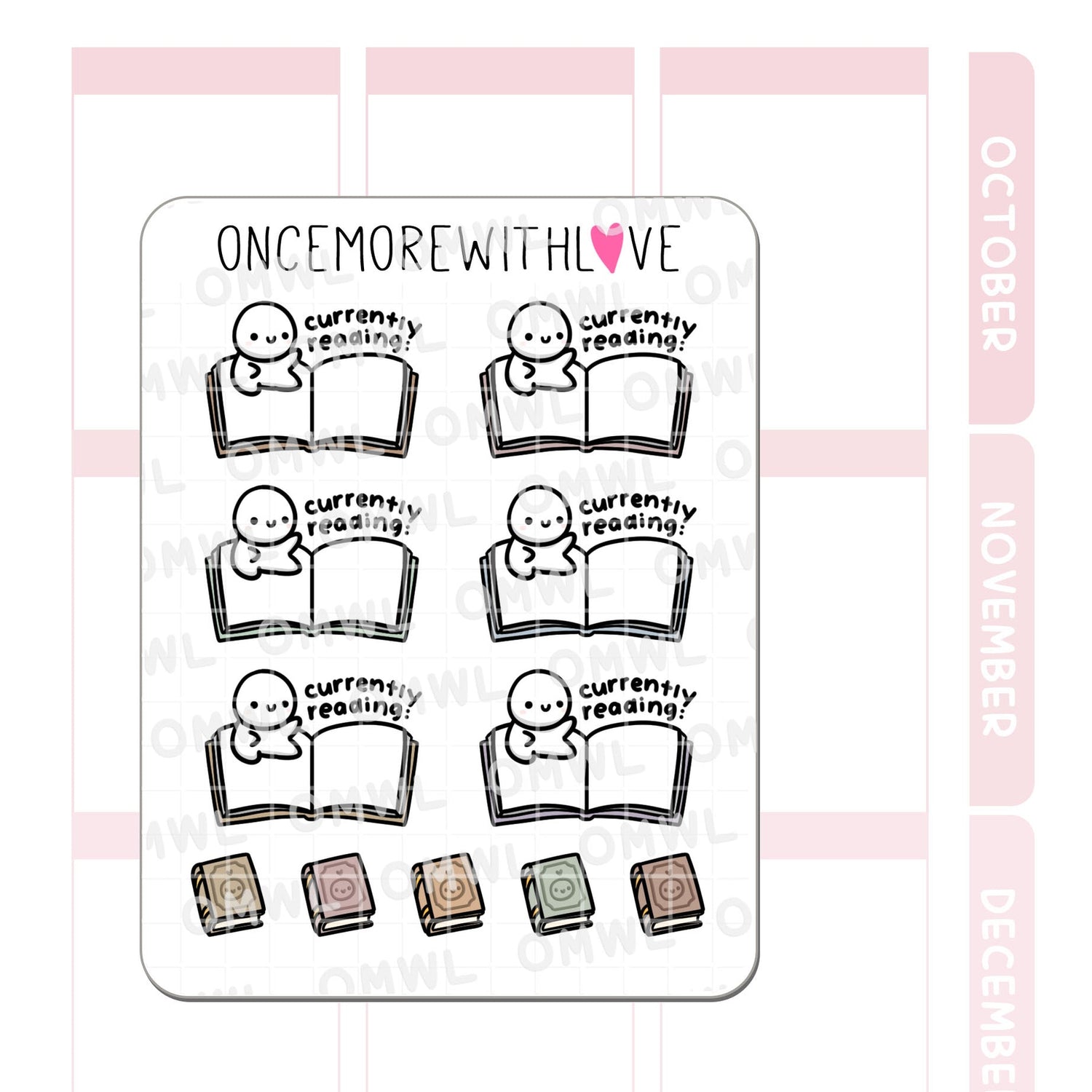 Once More With Love M1361 Currently Reading Sticker