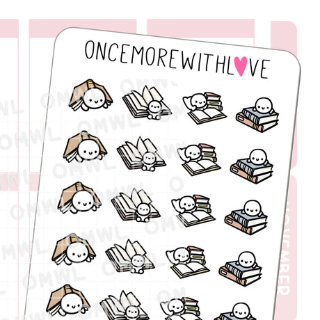 Once More With Love M1362 Book Lover Sticker