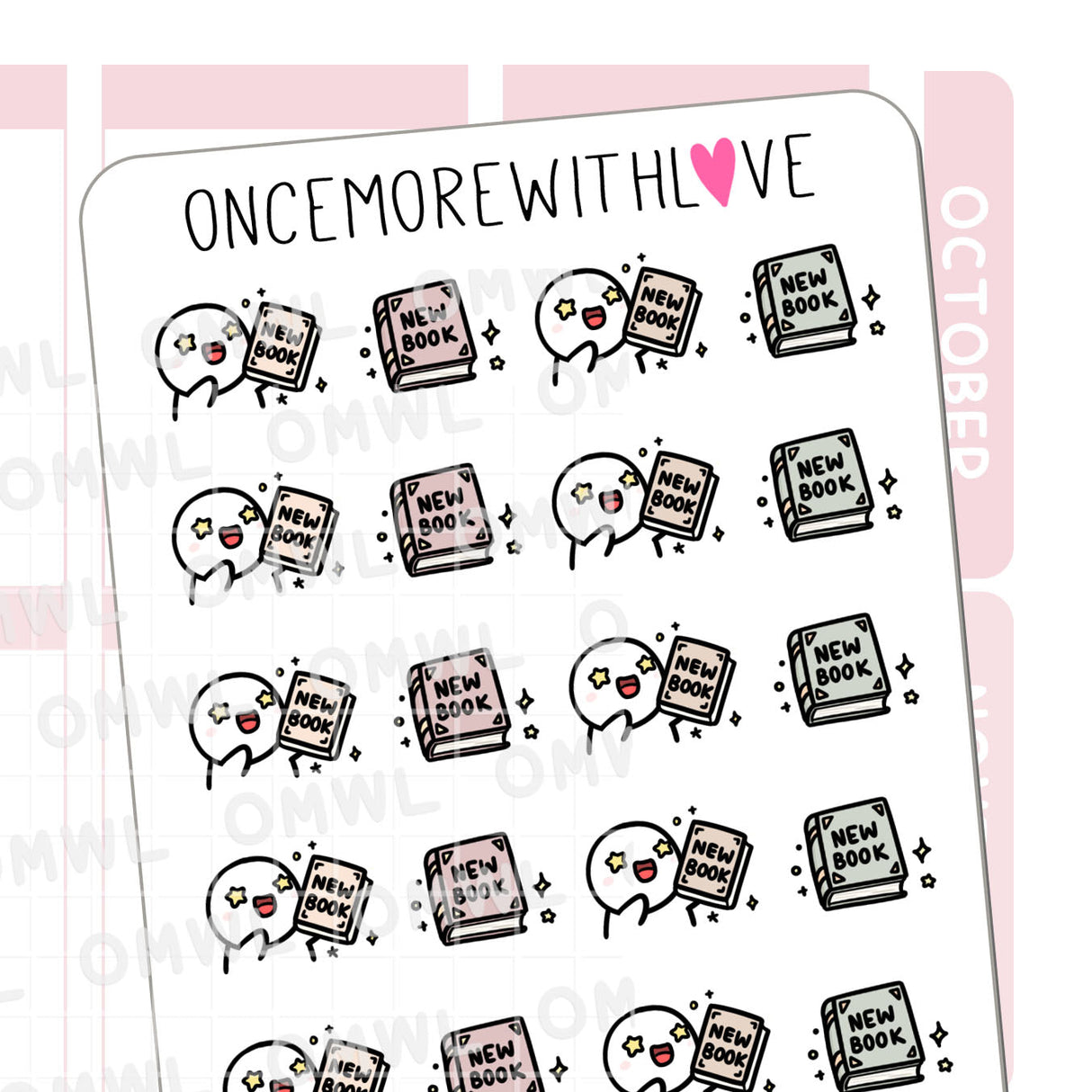 Once More With Love M1365 New Book Sticker
