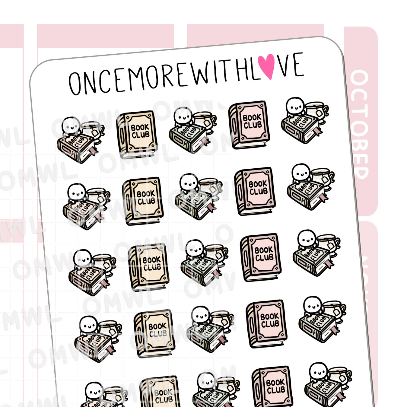 Once More With Love M1367 Book Club Sticker