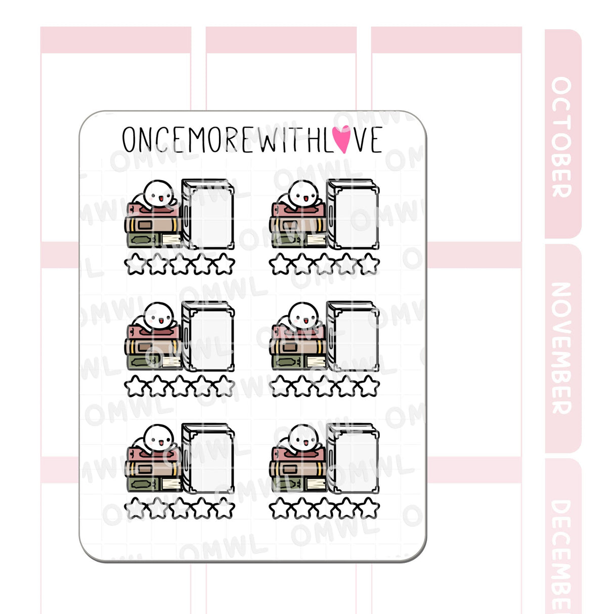 Once More With Love M1372 Book Review Sticker