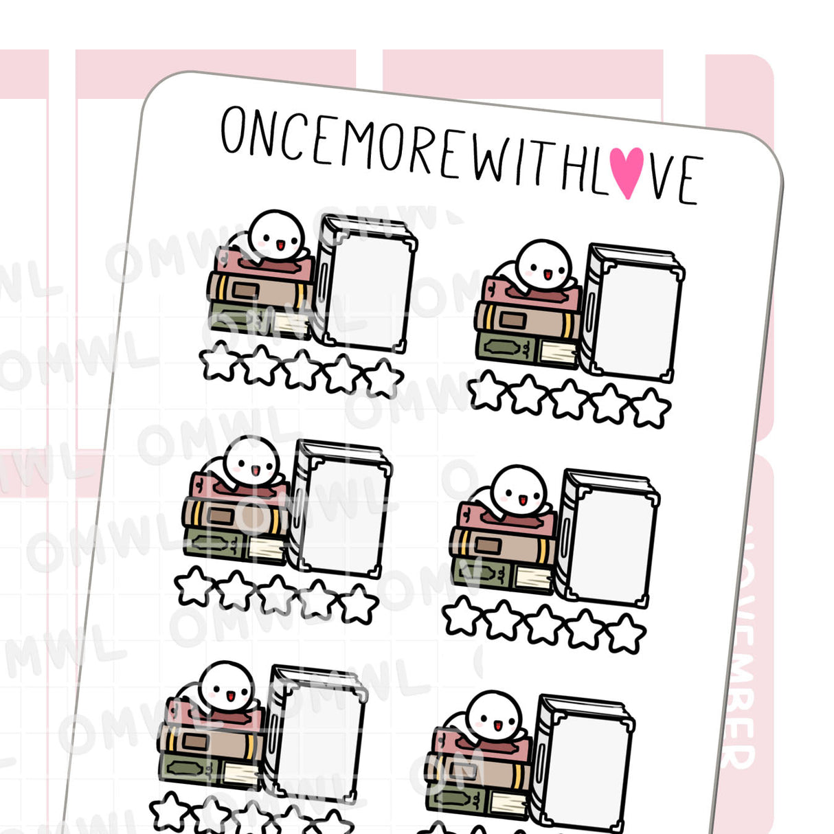 Once More With Love M1372 Book Review Sticker