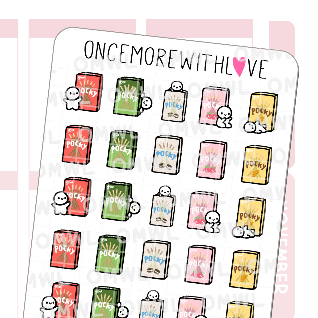 Once More With Love M1386 Pocky Sticker