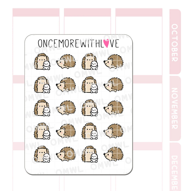 M1390 Hedgehogs Sticker Sheet