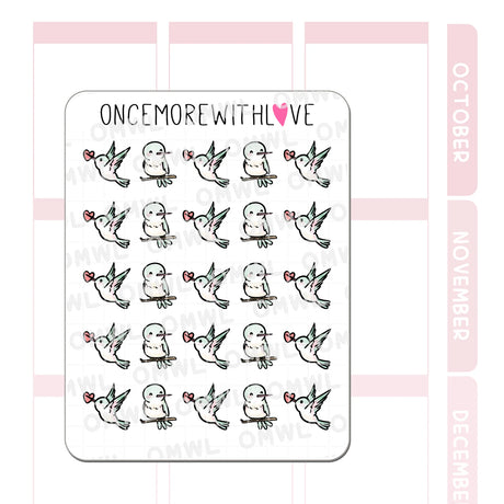 Once More With Love M1391 Hummingbirds Sticker Sheet