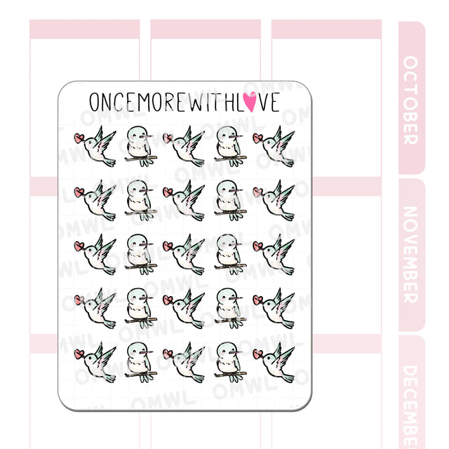 Once More With Love M1391 Hummingbirds Sticker Sheet