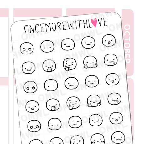 Once More With Love - M730 Munchkin Emojis Pt. 7 Sticker Sheet