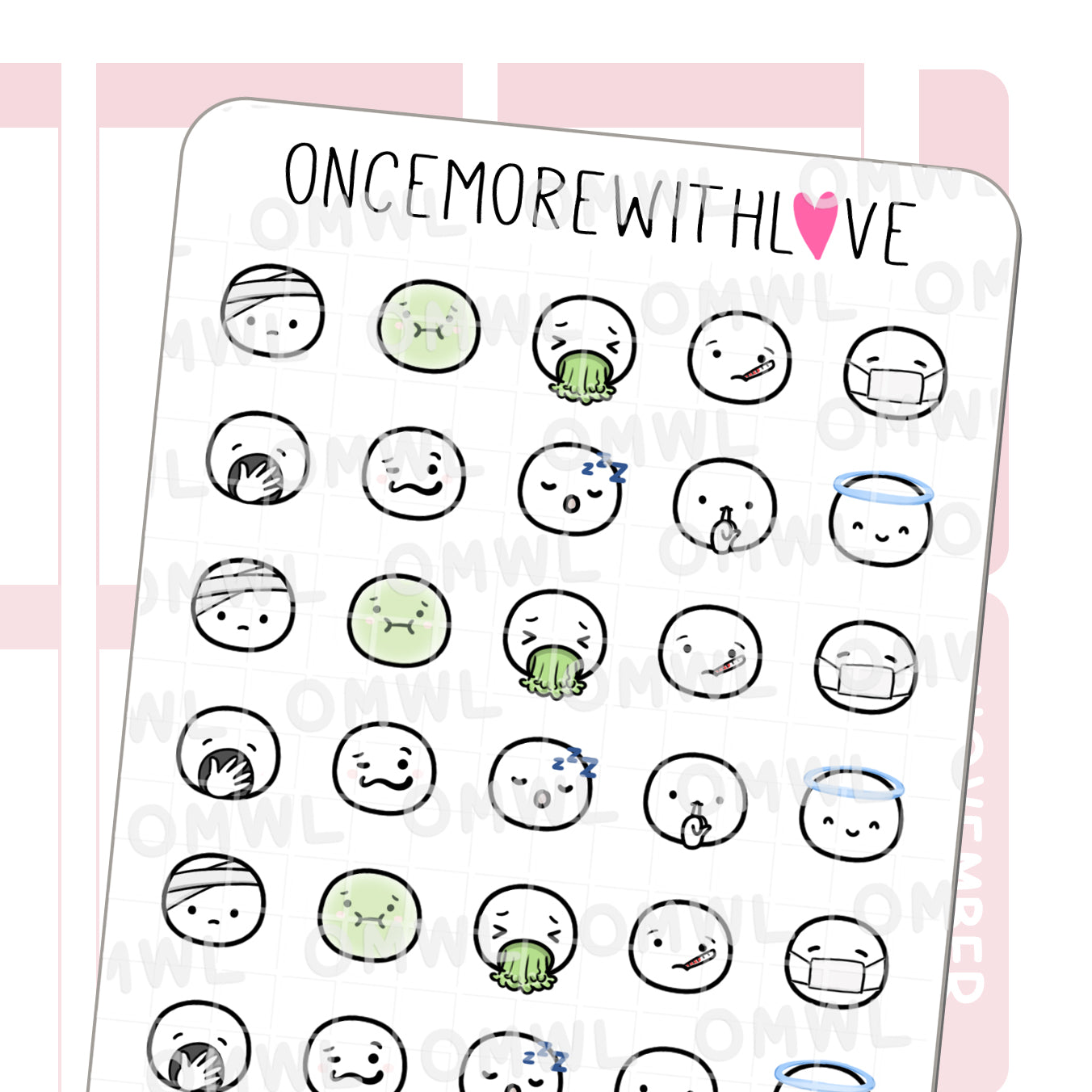 Once More With Love - M731 Munchkin Emojis Pt. 8 Sticker Sheet