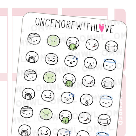 Once More With Love - M731 Munchkin Emojis Pt. 8 Sticker Sheet