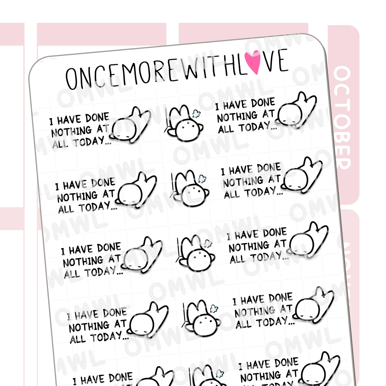 M950 I Did Nothing All Day Sticker