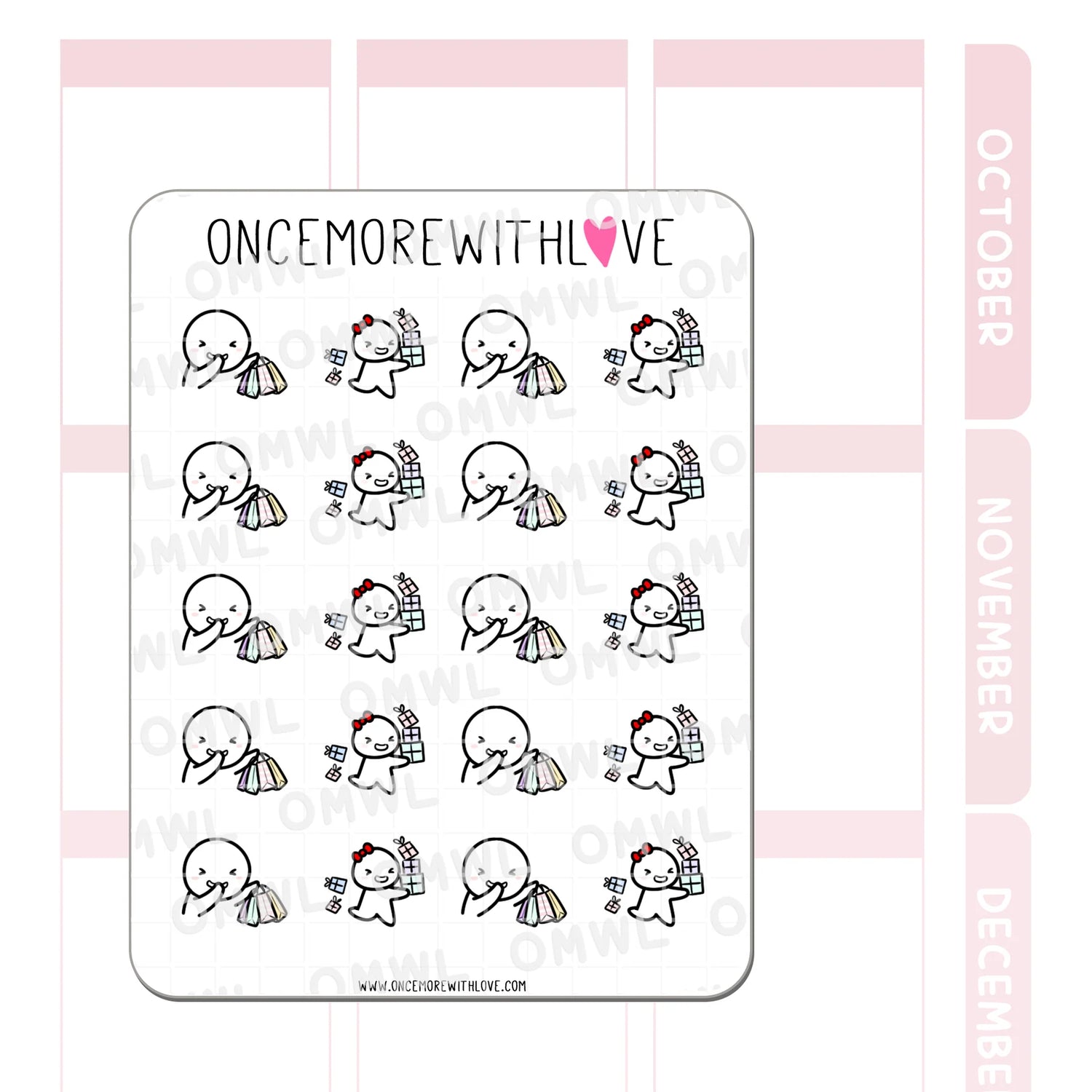 M972 Sneaky Shopping Spree Sticker Sheet