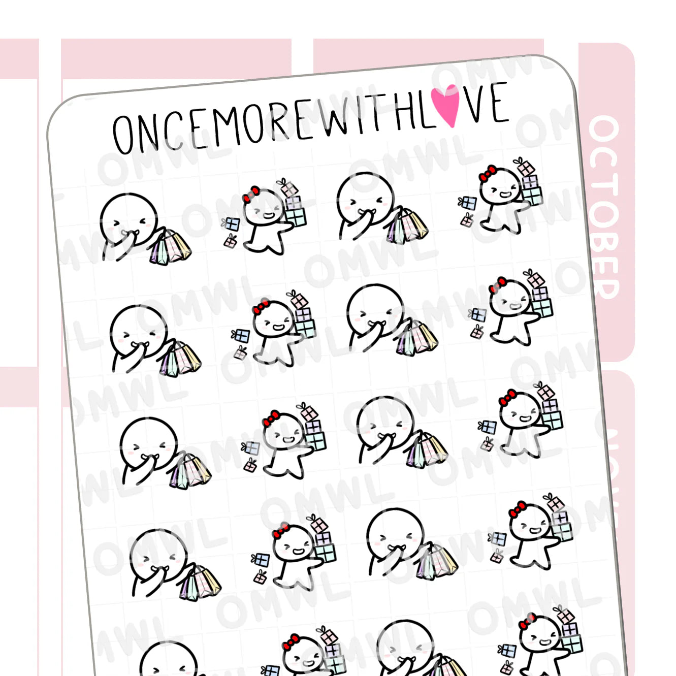 M972 Sneaky Shopping Spree Sticker Sheet