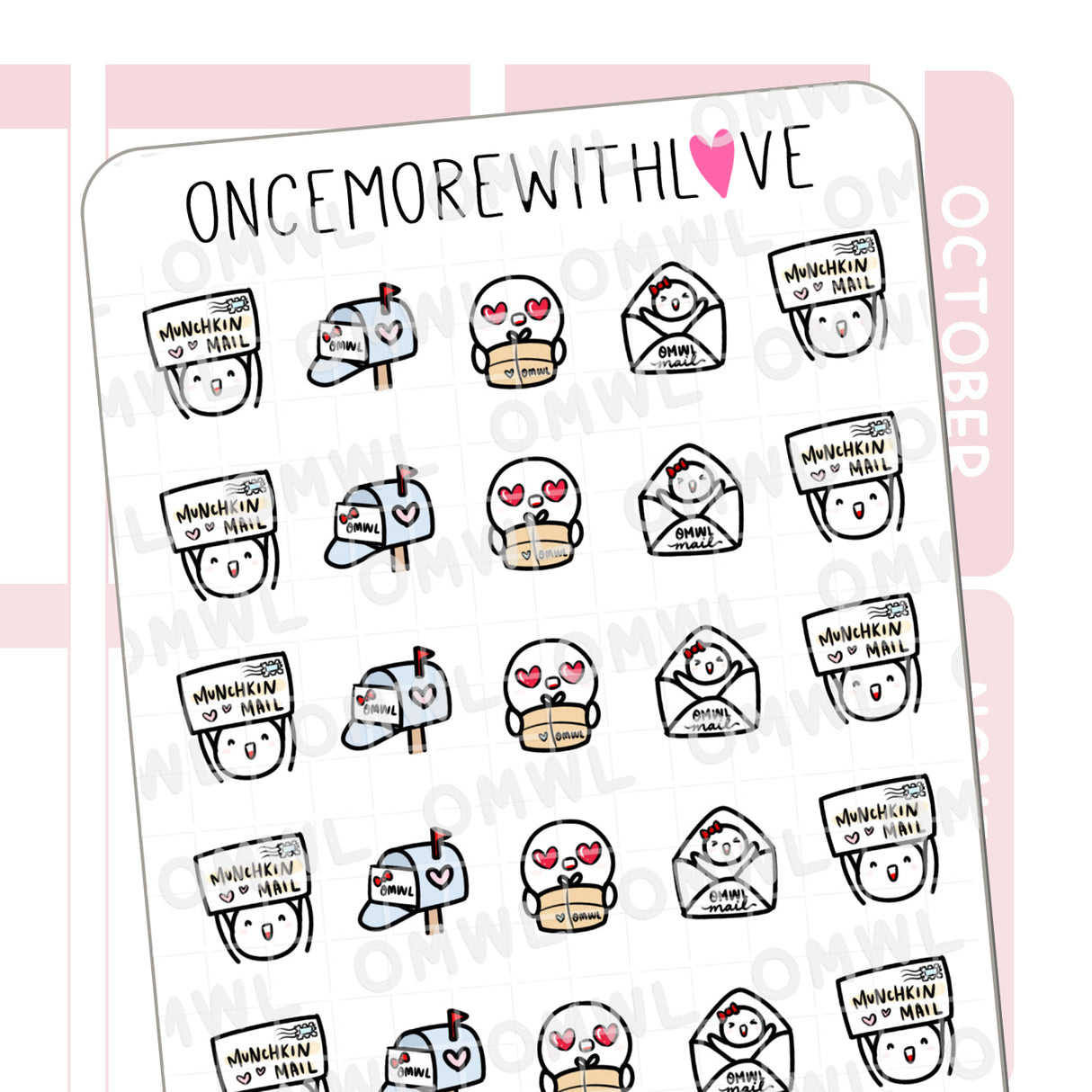 Once More With Love M982 Munchkin Mail Sticker