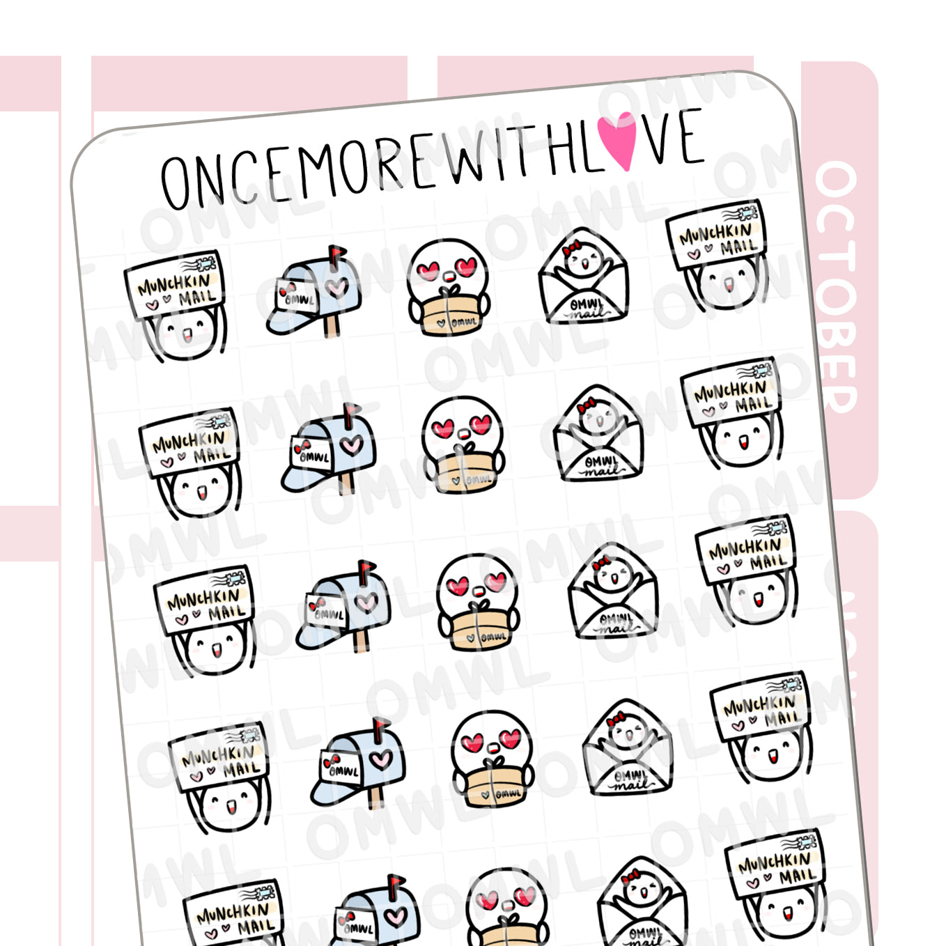 Once More With Love M982 Munchkin Mail Sticker