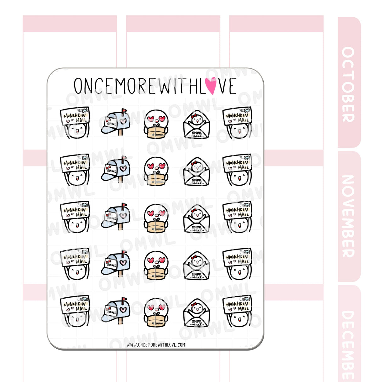 Once More With Love M982 Munchkin Mail Sticker